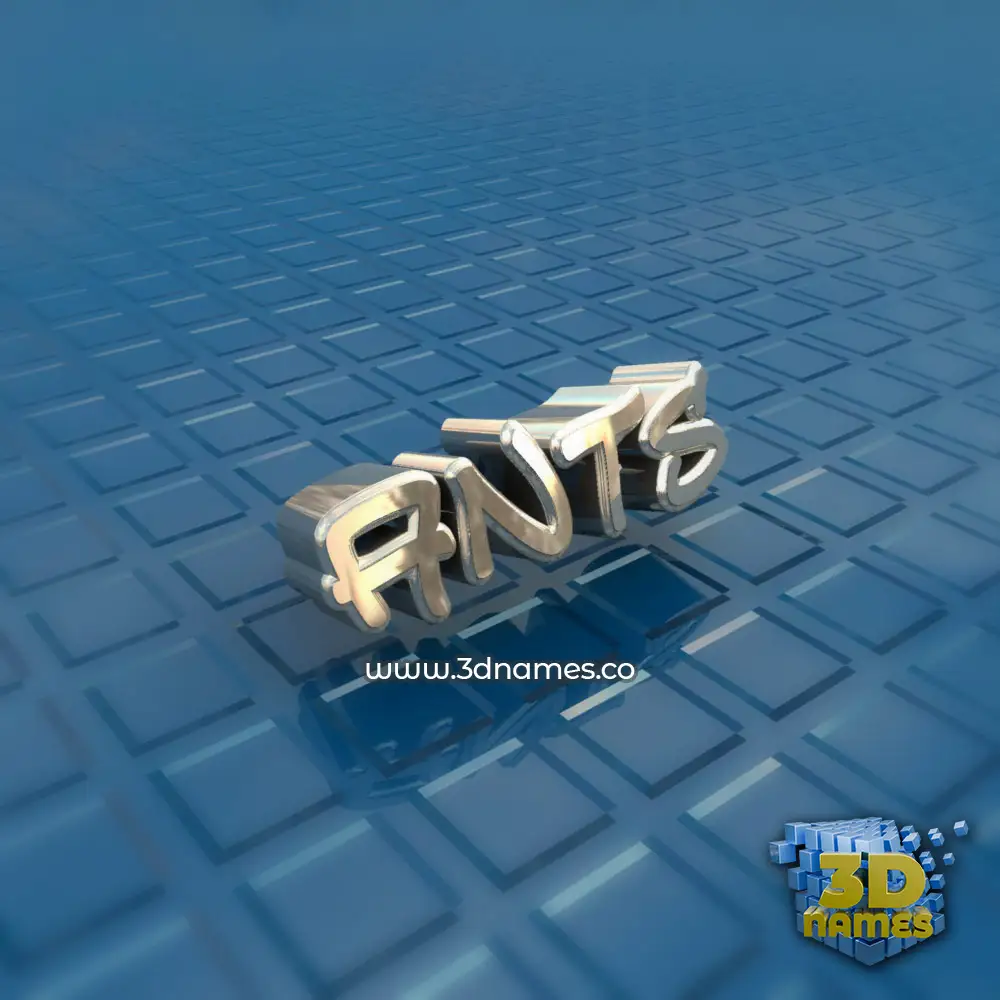 ants in Blue Bling style - 3D name wallpaper