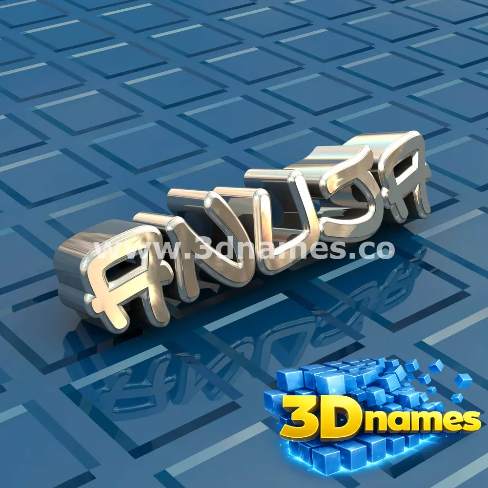 anuja in Blue Bling style - 3D name wallpaper