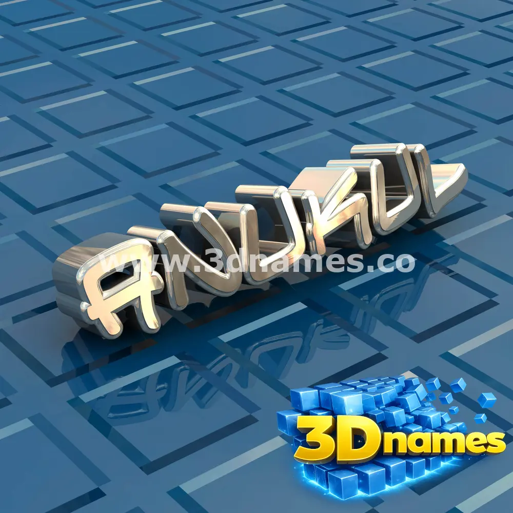 anukul in Blue Bling style - 3D name wallpaper