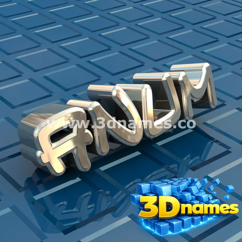 anum in Blue Bling style - 3D name wallpaper