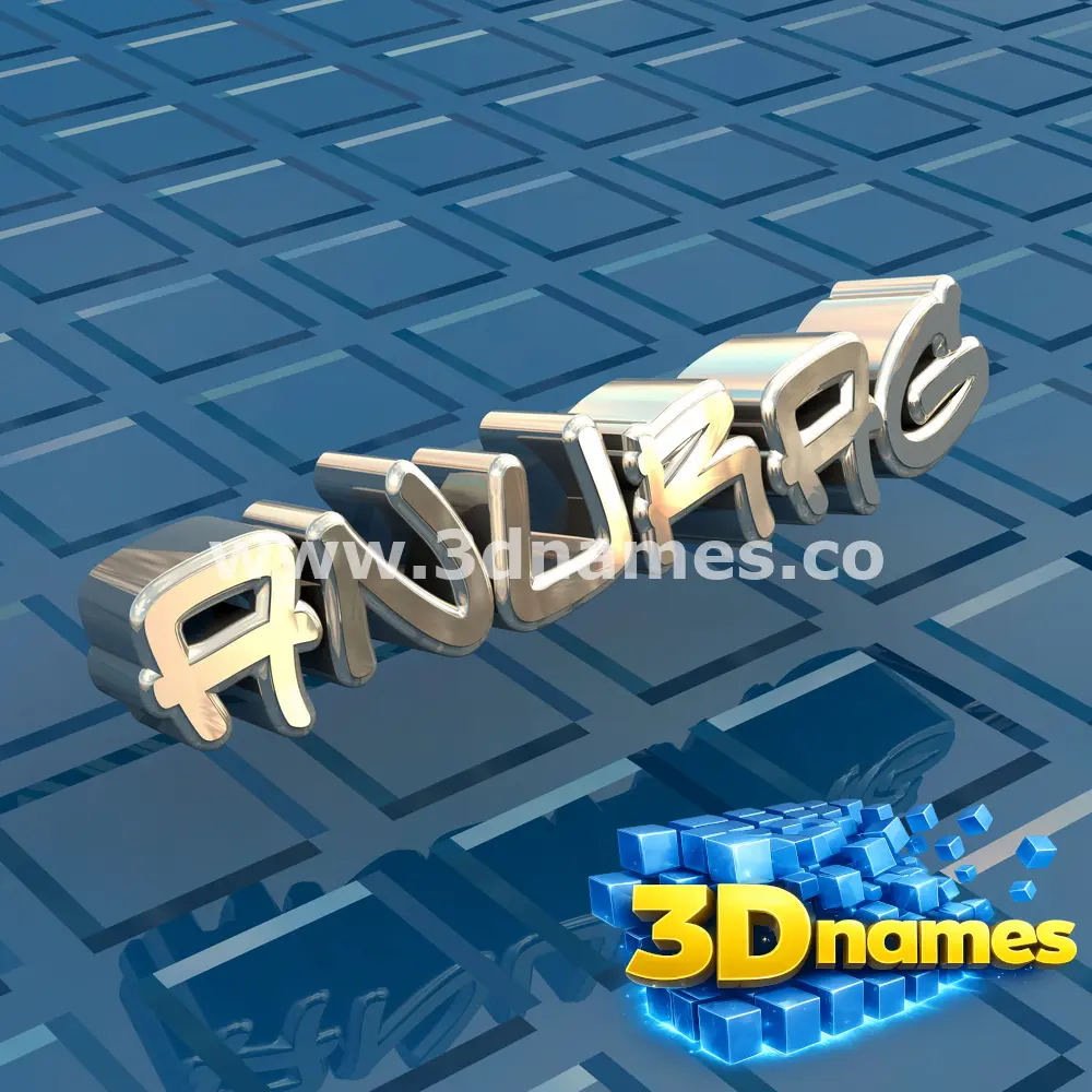 anurag in Blue Bling style - 3D name wallpaper