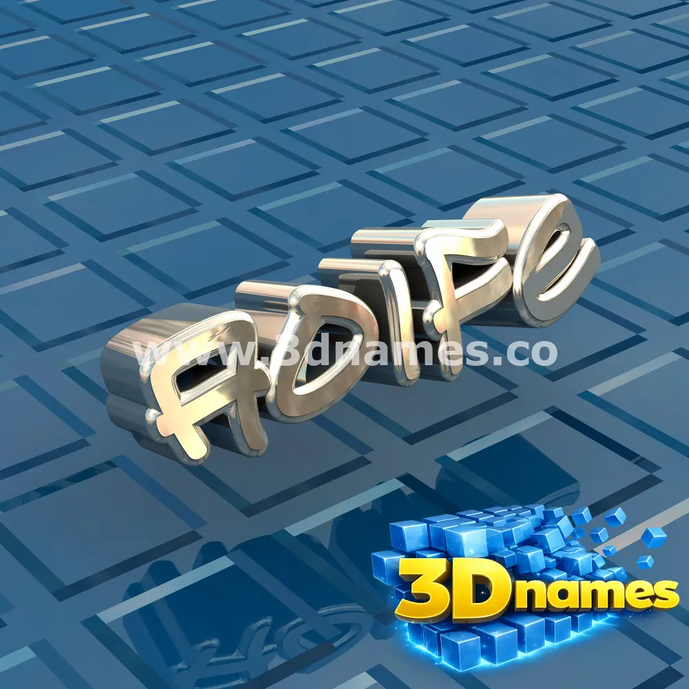 aoife in Blue Bling style - 3D name wallpaper