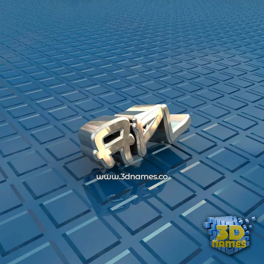 apl in Blue Bling style - 3D name wallpaper