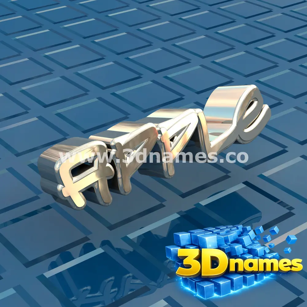 apple in Blue Bling style - 3D name wallpaper