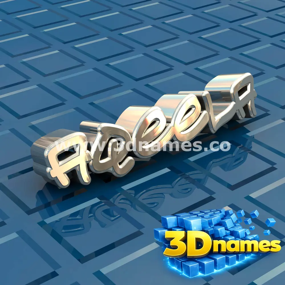 aqeela in Blue Bling style - 3D name wallpaper