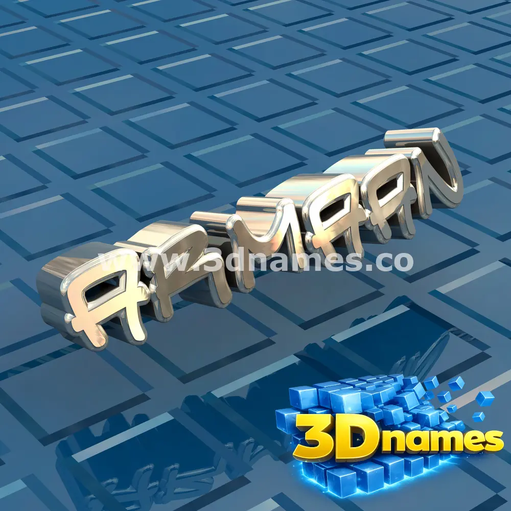armaan in Blue Bling style - 3D name wallpaper