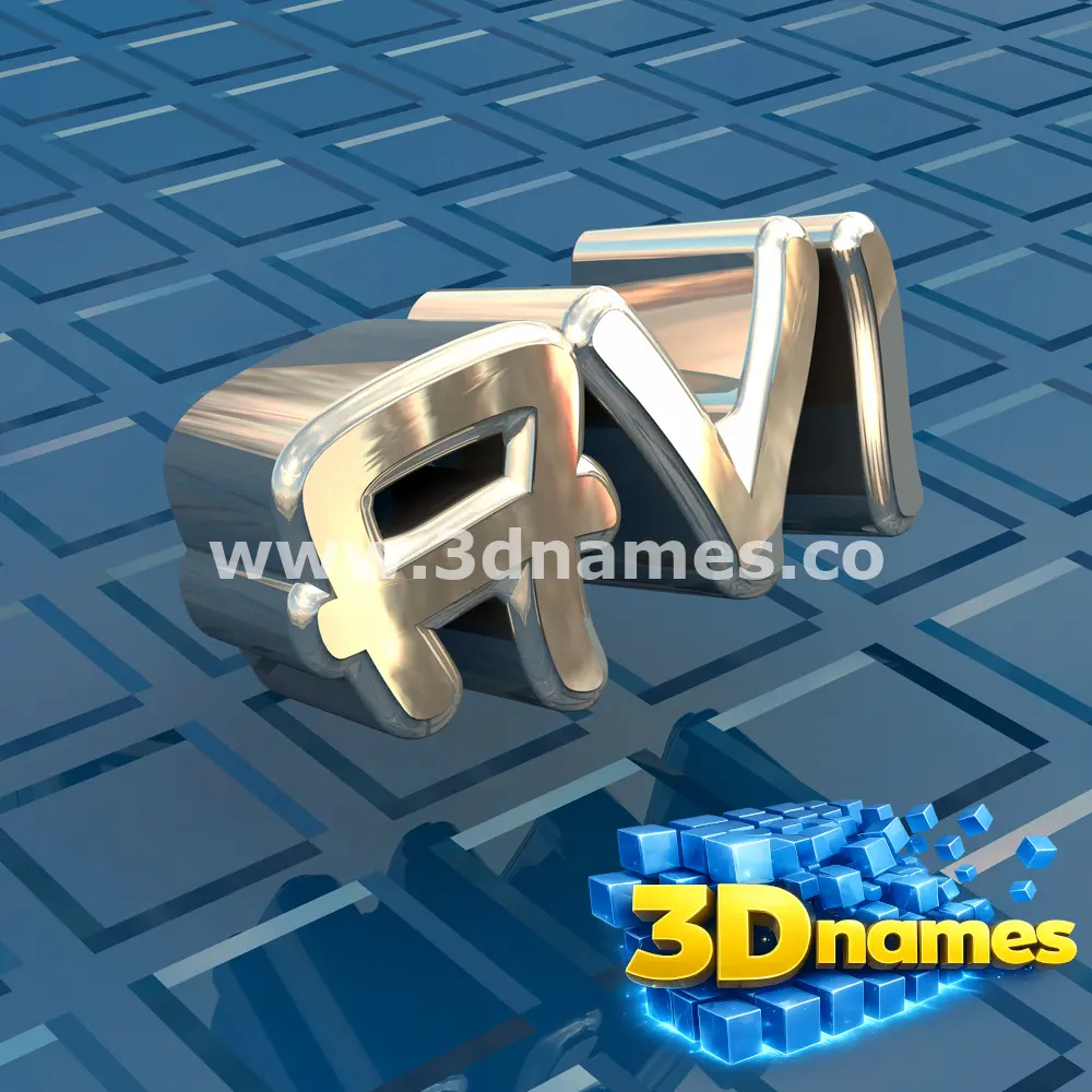 avi in Blue Bling style - 3D name wallpaper