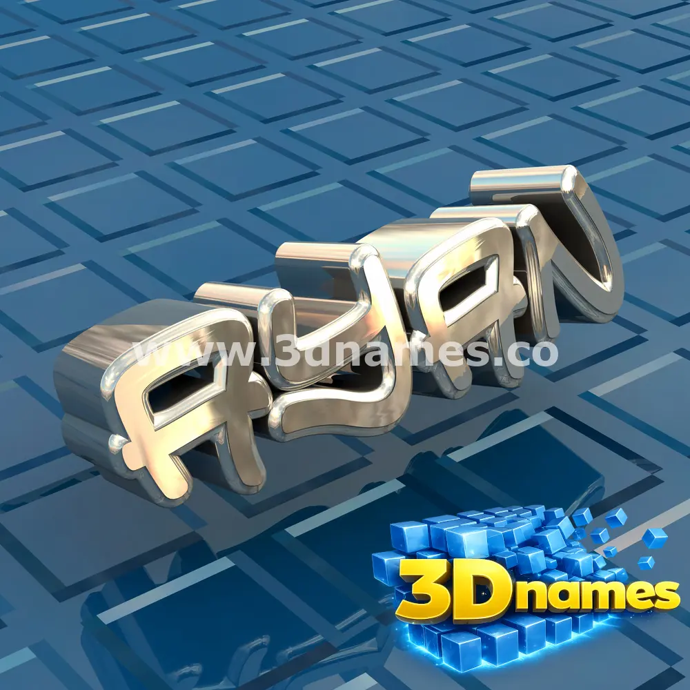 ayan in Blue Bling style - 3D name wallpaper