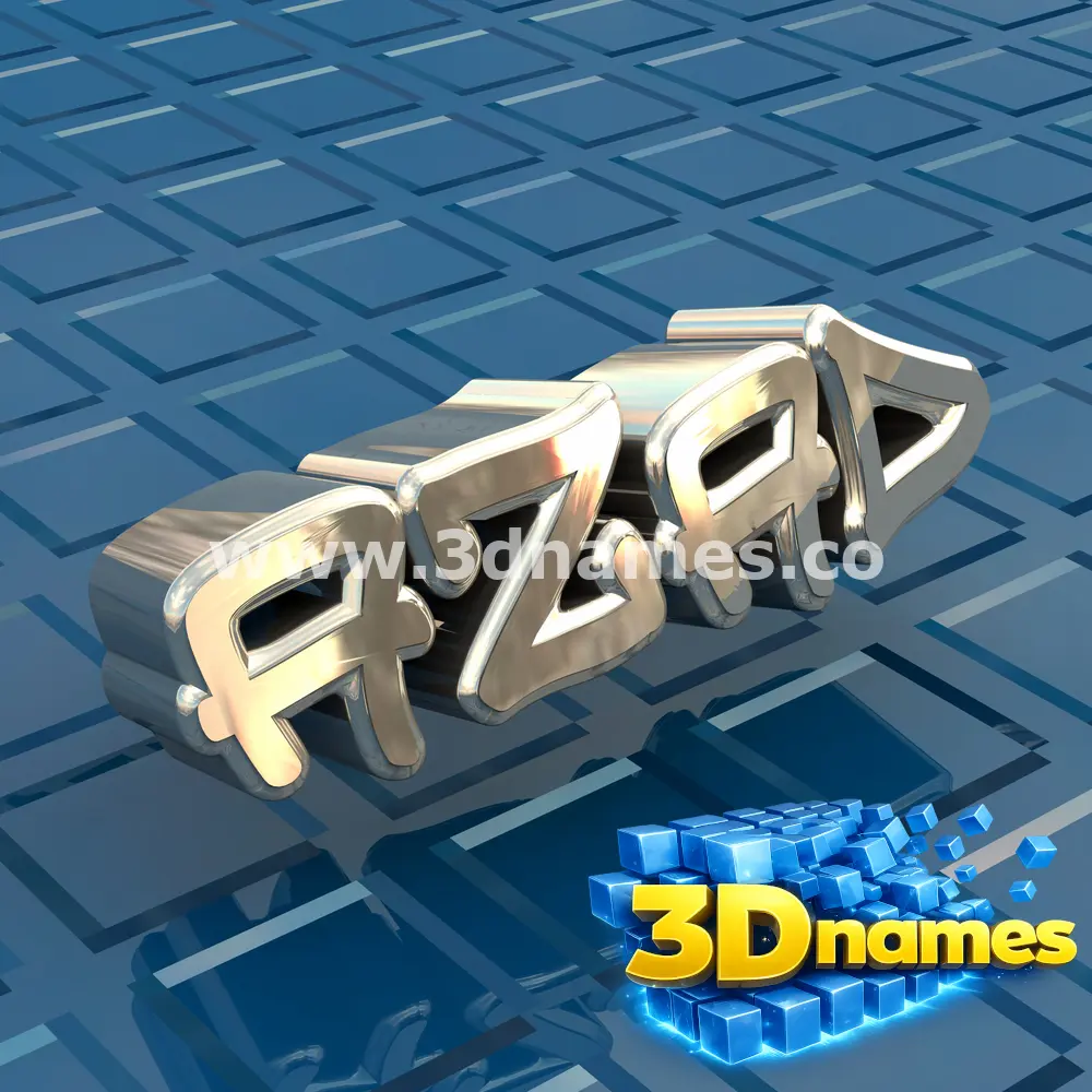 azad in Blue Bling style - 3D name wallpaper