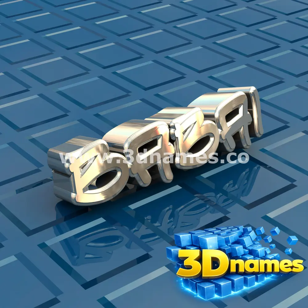 babai in Blue Bling style - 3D name wallpaper