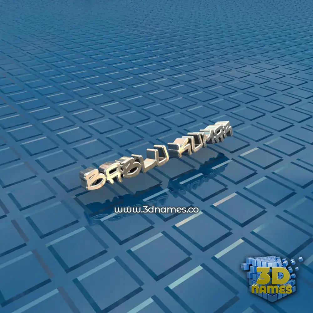 bablu kumar in Blue Bling style - 3D name wallpaper