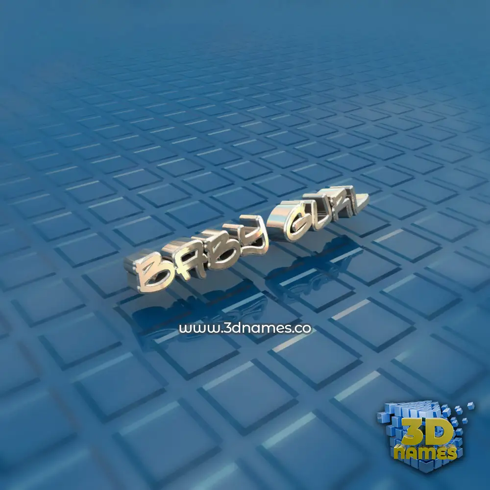 baby gurl in Blue Bling style - 3D name wallpaper