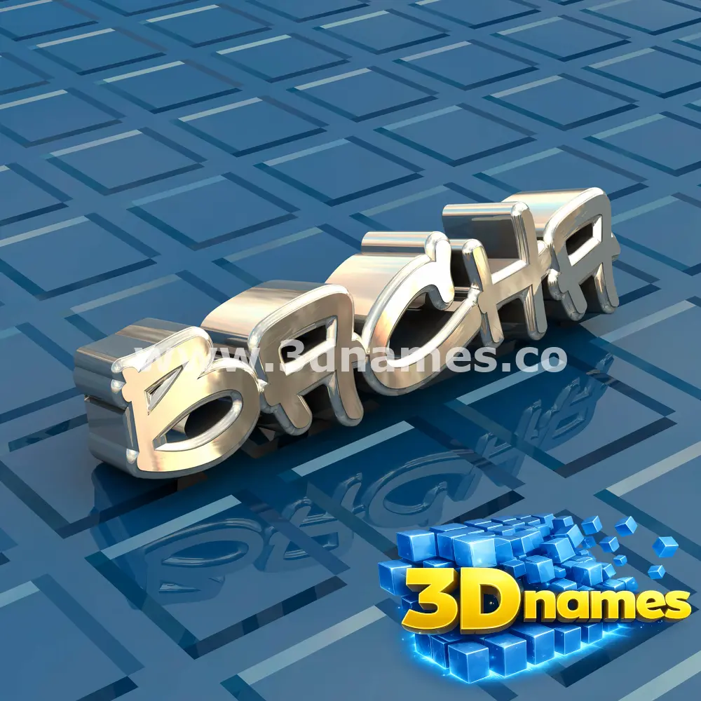 bacha in Blue Bling style - 3D name wallpaper