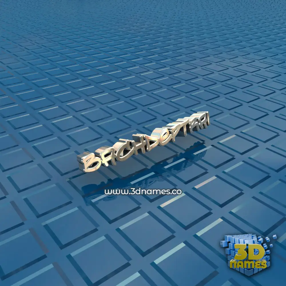 bachdeptrai in Blue Bling style - 3D name wallpaper