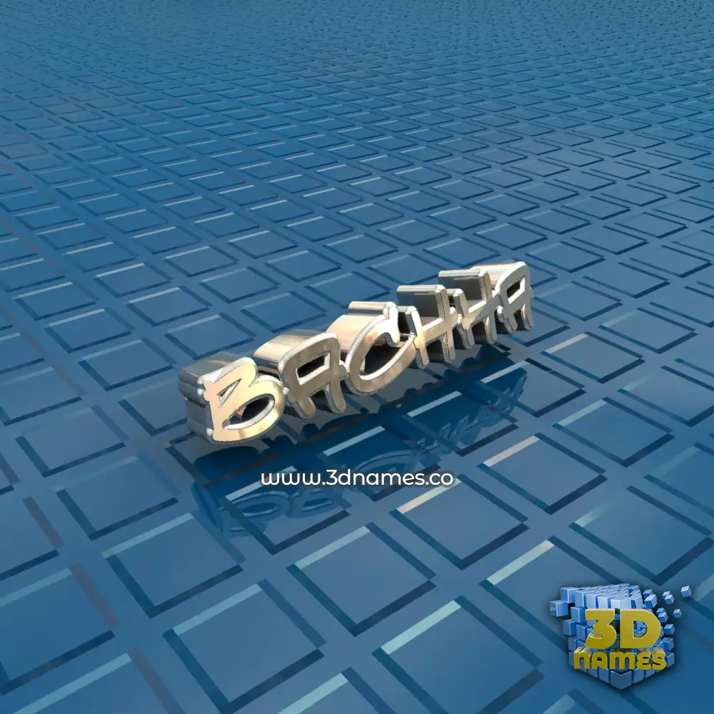 bachha in Blue Bling style - 3D name wallpaper