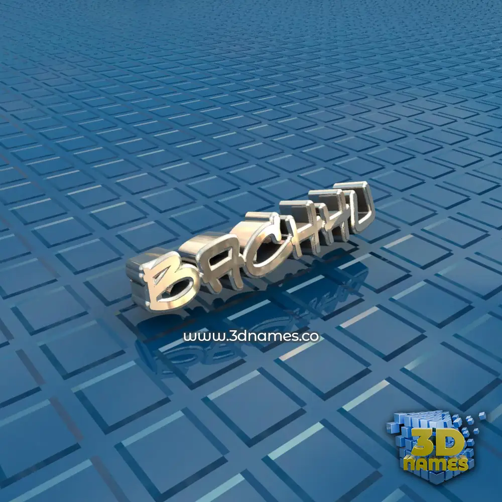 bachhu in Blue Bling style - 3D name wallpaper