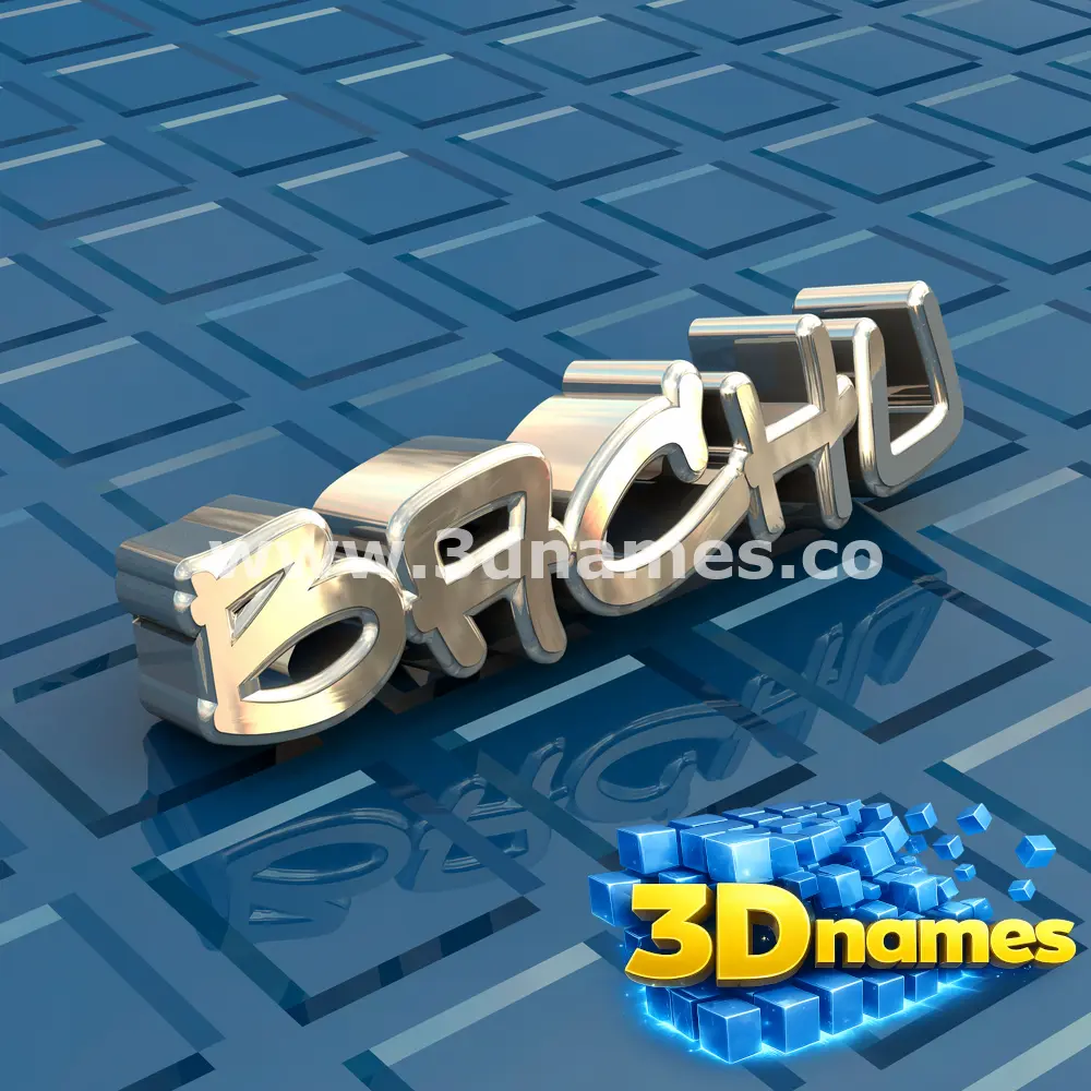 bachu in Blue Bling style - 3D name wallpaper