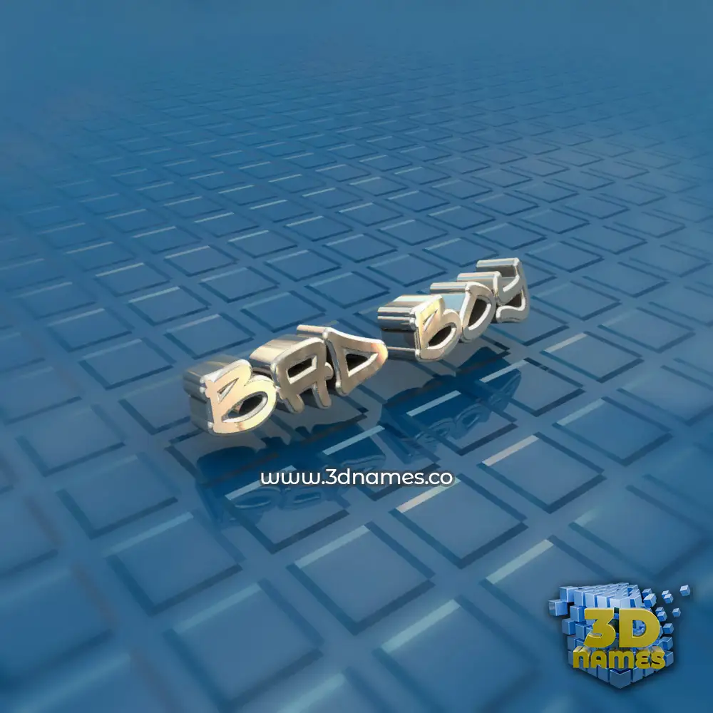 bad boy in Blue Bling style - 3D name wallpaper