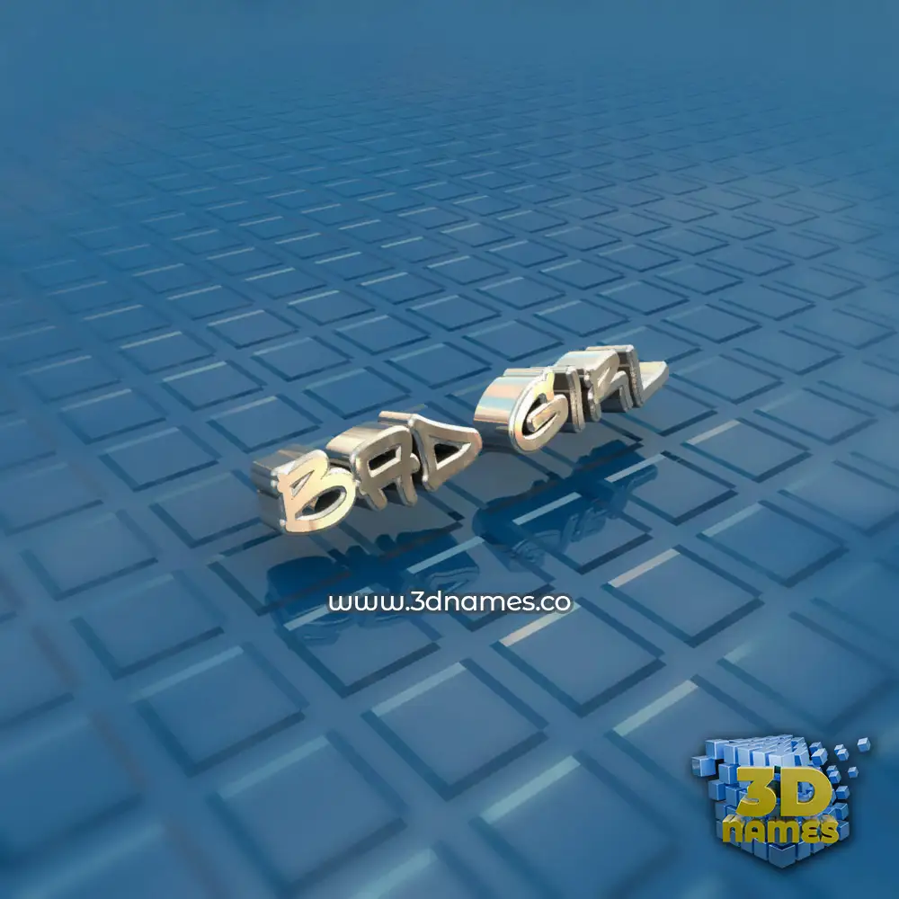 bad girl in Blue Bling style - 3D name wallpaper