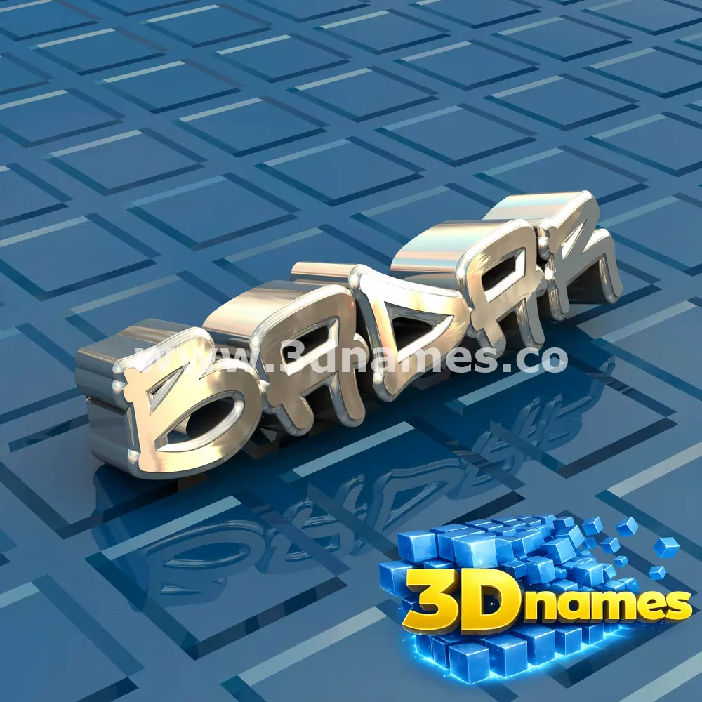 badar in Blue Bling style - 3D name wallpaper