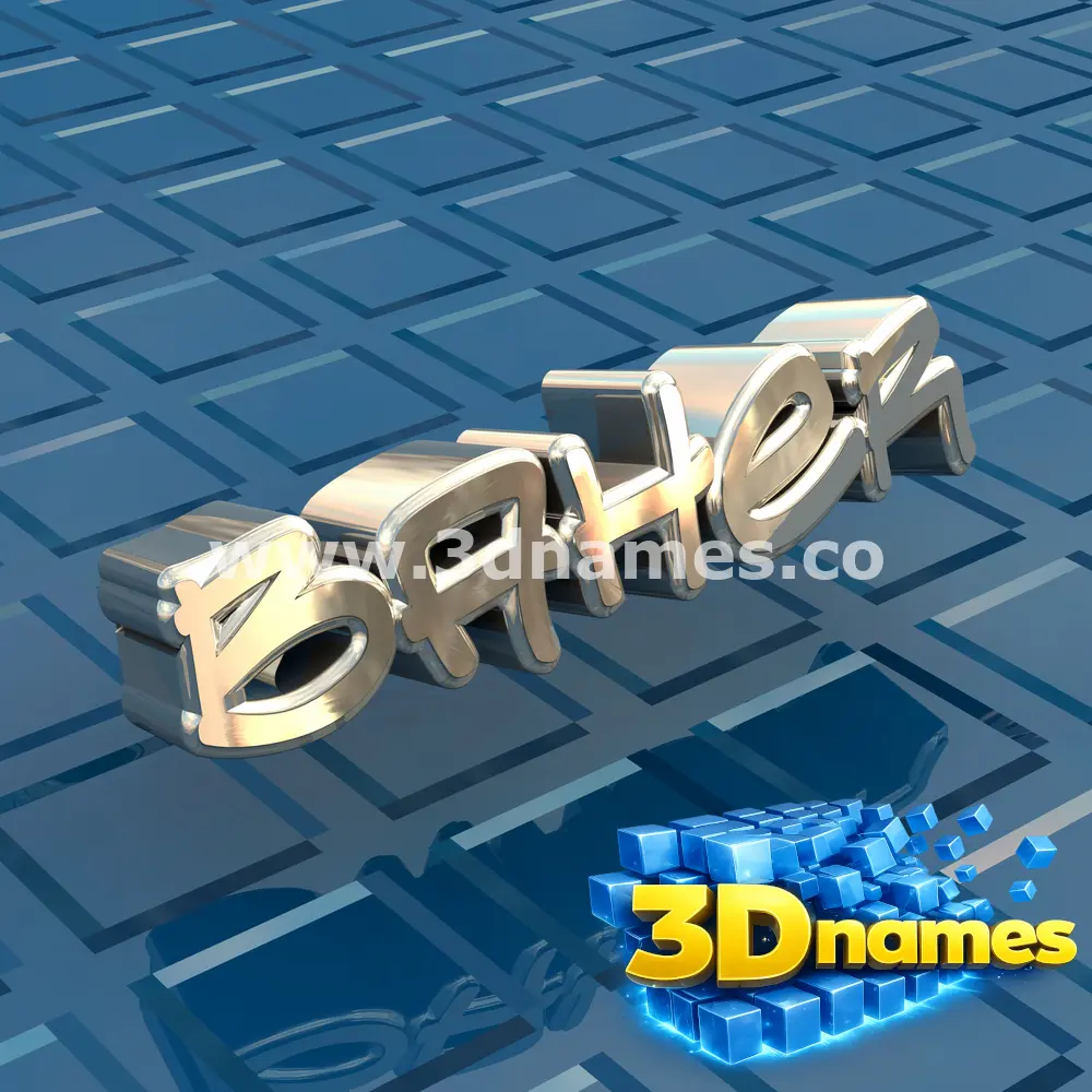 baher in Blue Bling style - 3D name wallpaper
