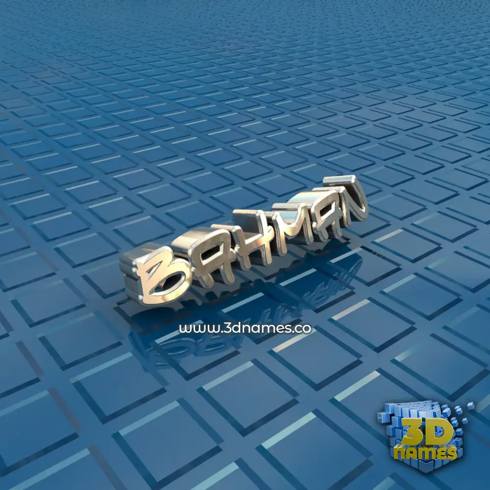 bahman in Blue Bling style - 3D name wallpaper