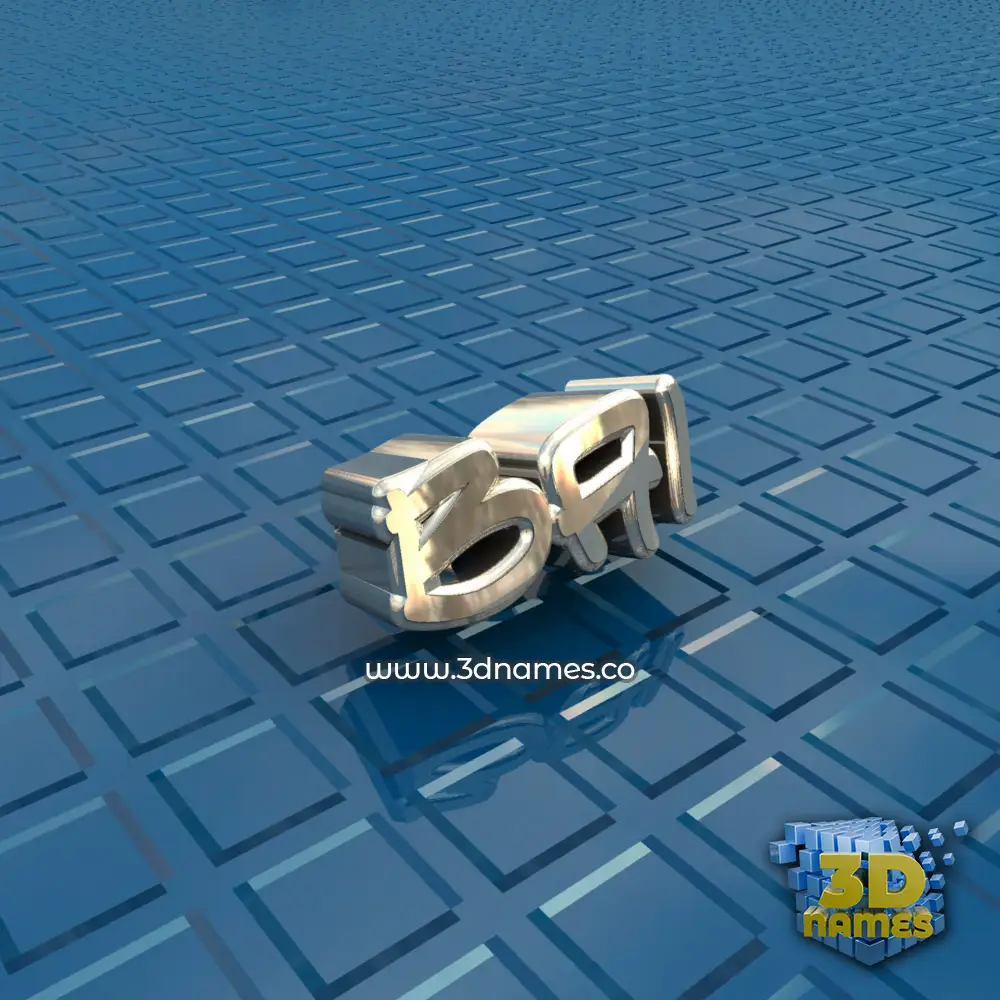 bai in Blue Bling style - 3D name wallpaper