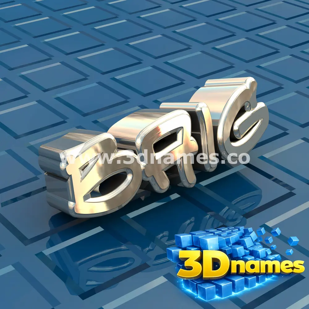 baig in Blue Bling style - 3D name wallpaper