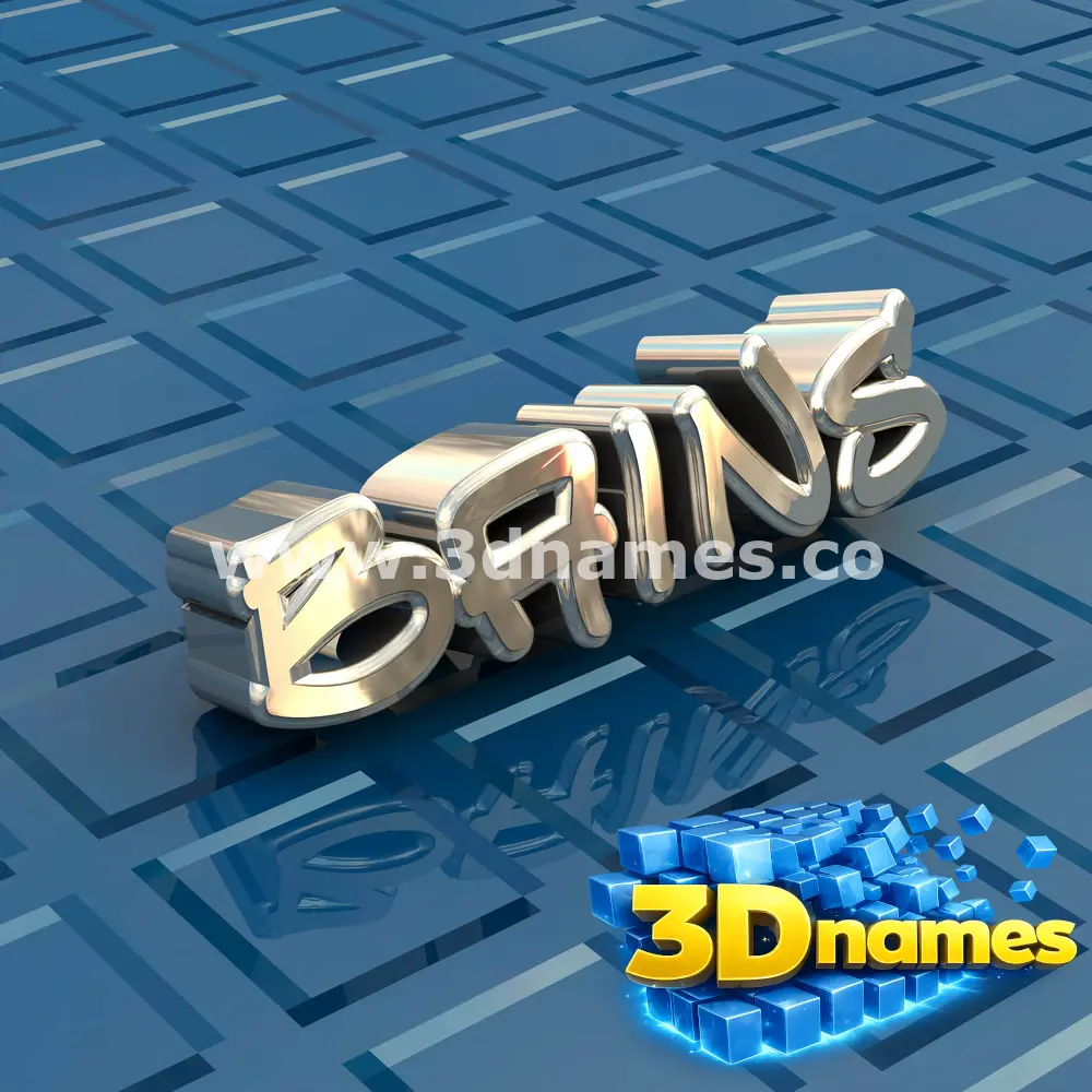 bains in Blue Bling style - 3D name wallpaper