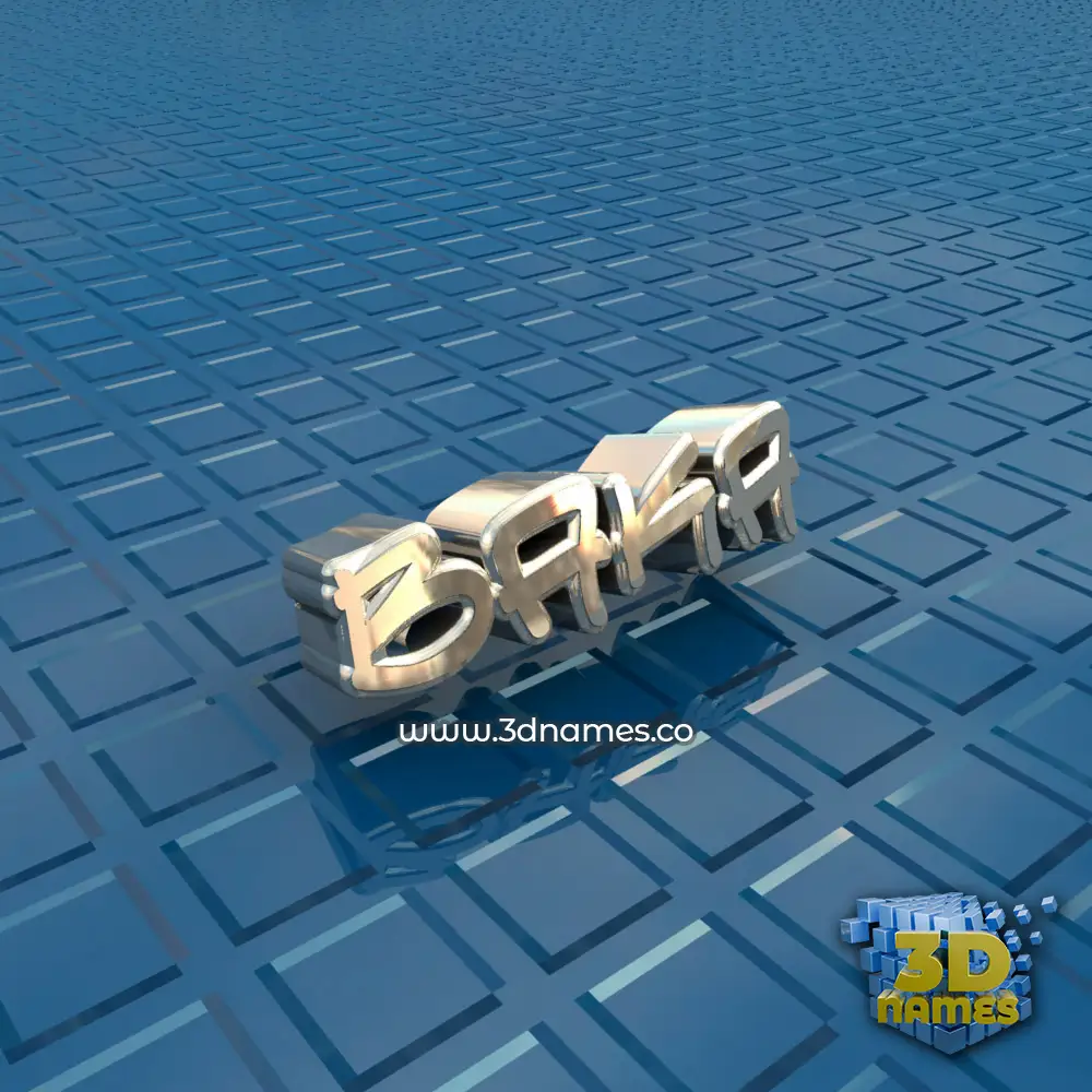 baka in Blue Bling style - 3D name wallpaper