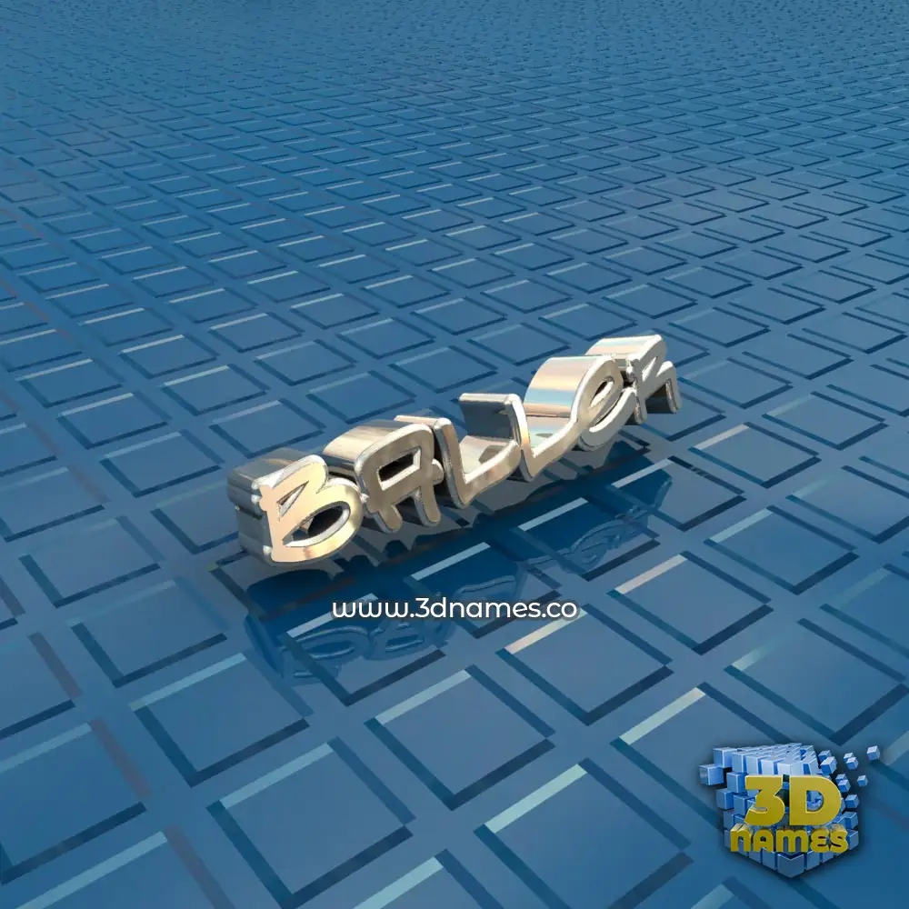 baller in Blue Bling style - 3D name wallpaper
