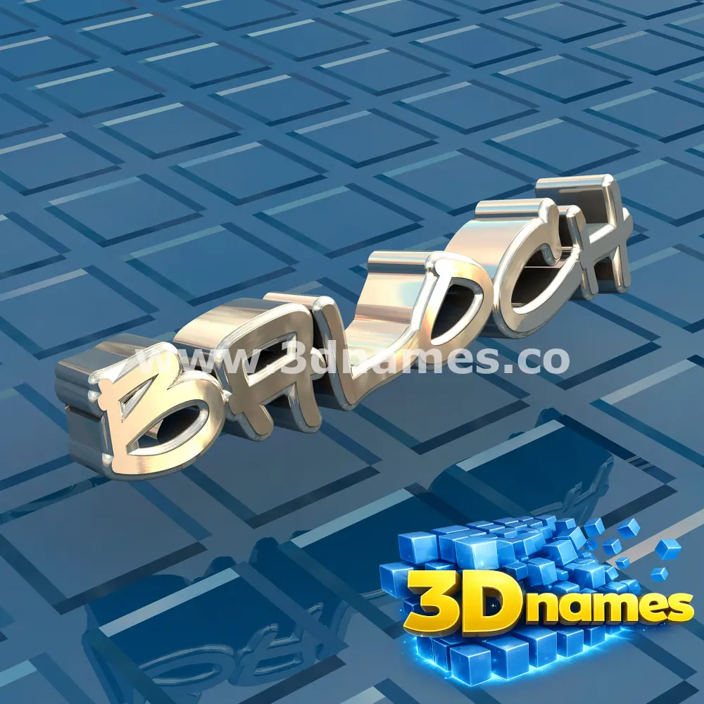 baloch in Blue Bling style - 3D name wallpaper