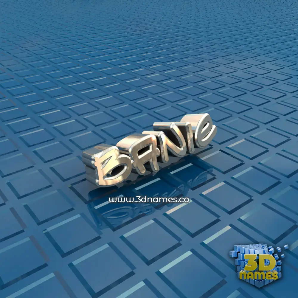 banie in Blue Bling style - 3D name wallpaper