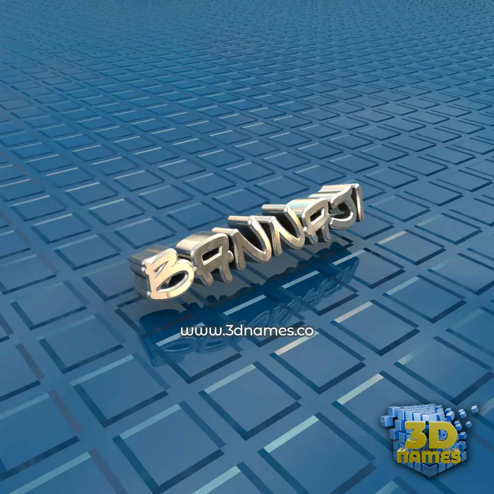 bannaji in Blue Bling style - 3D name wallpaper