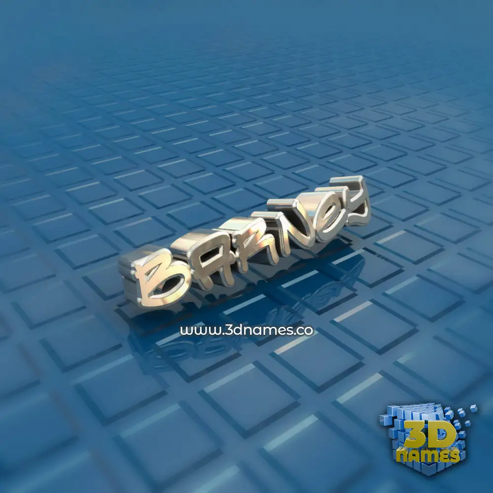 barney in Blue Bling style - 3D name wallpaper