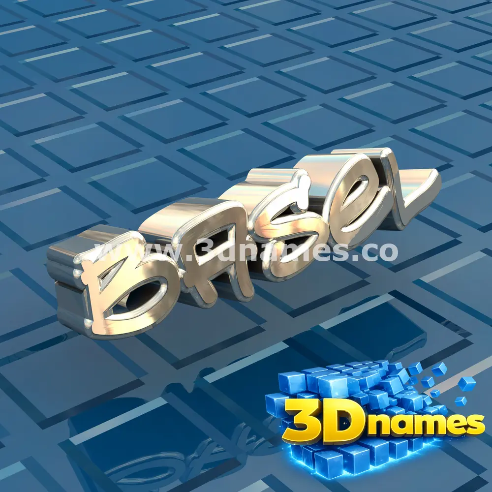 basel in Blue Bling style - 3D name wallpaper