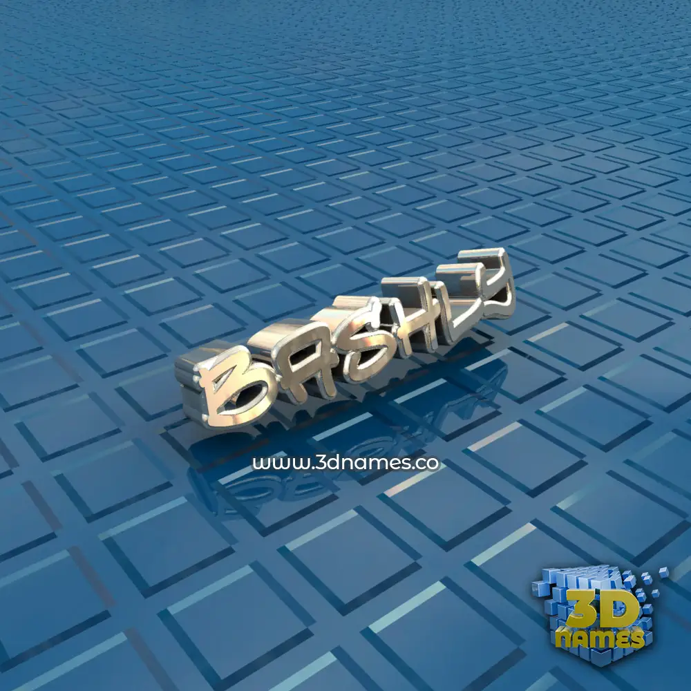 bashly in Blue Bling style - 3D name wallpaper
