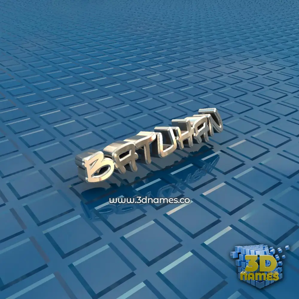 batuhan in Blue Bling style - 3D name wallpaper