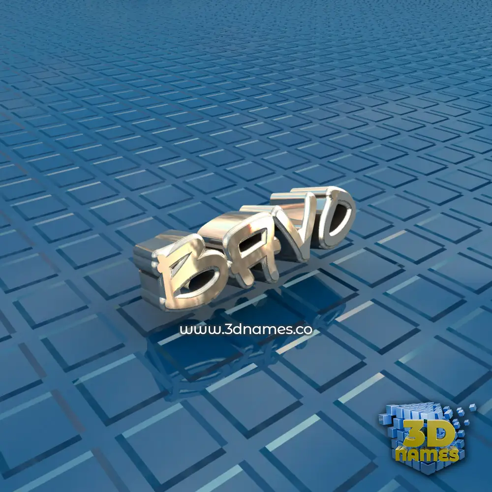 bavo in Blue Bling style - 3D name wallpaper