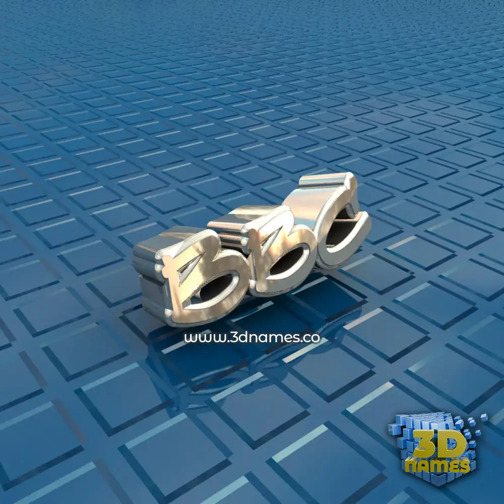 bbc in Blue Bling style - 3D name wallpaper