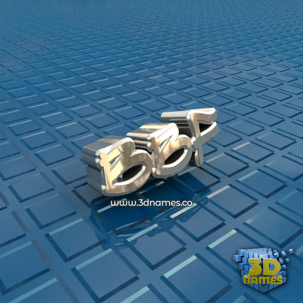 bbf in Blue Bling style - 3D name wallpaper