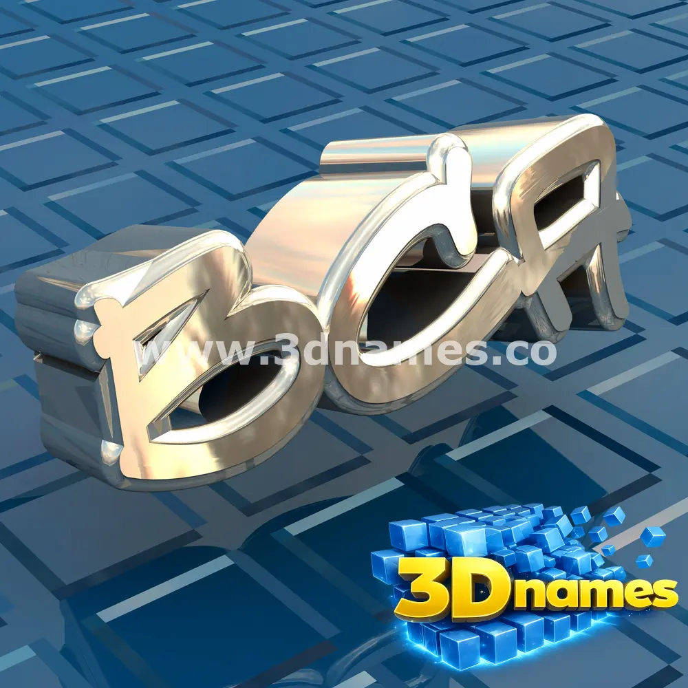 bca in Blue Bling style - 3D name wallpaper