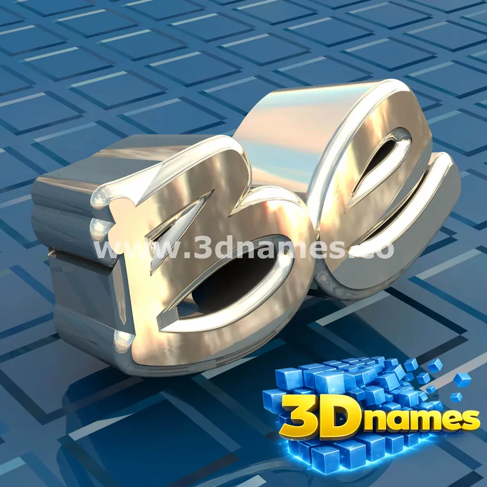 be in Blue Bling style - 3D name wallpaper