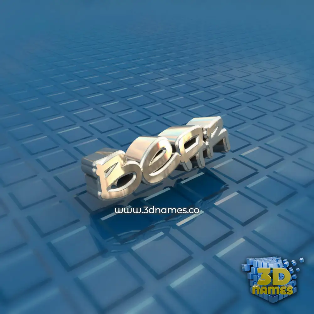 bear in Blue Bling style - 3D name wallpaper