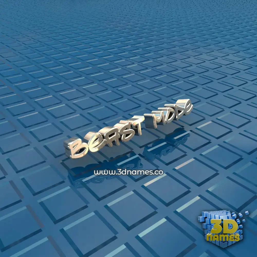 beast mode in Blue Bling style - 3D name wallpaper