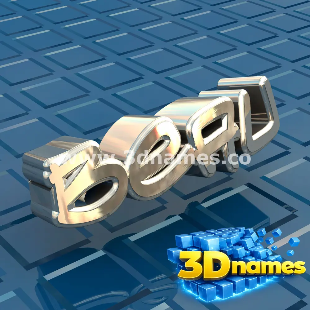 beau in Blue Bling style - 3D name wallpaper