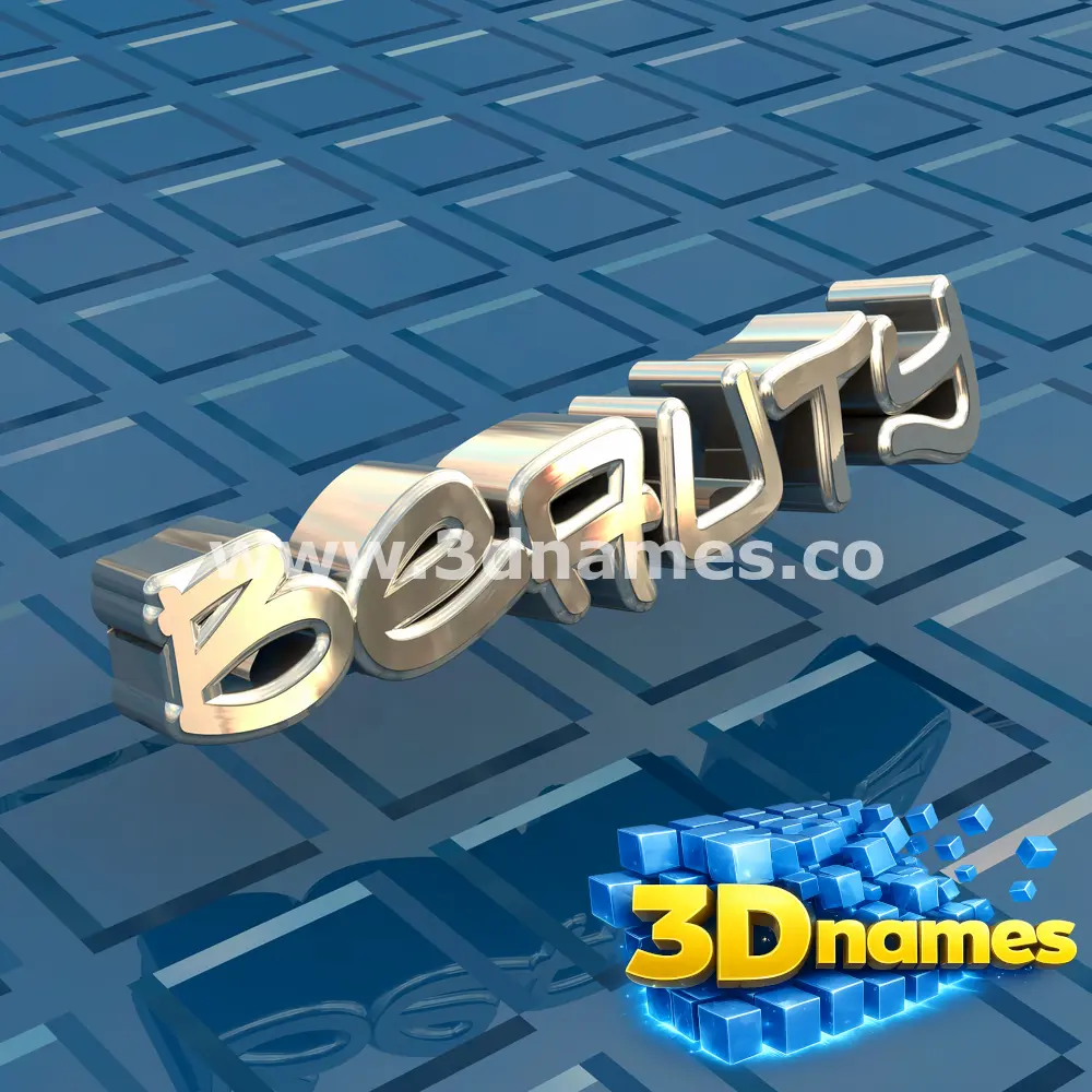 beauty in Blue Bling style - 3D name wallpaper