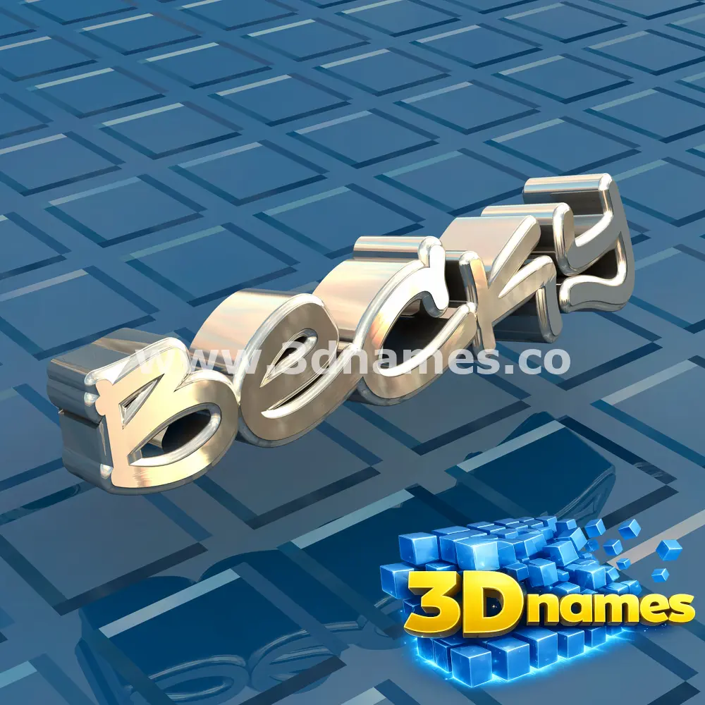 becky in Blue Bling style - 3D name wallpaper