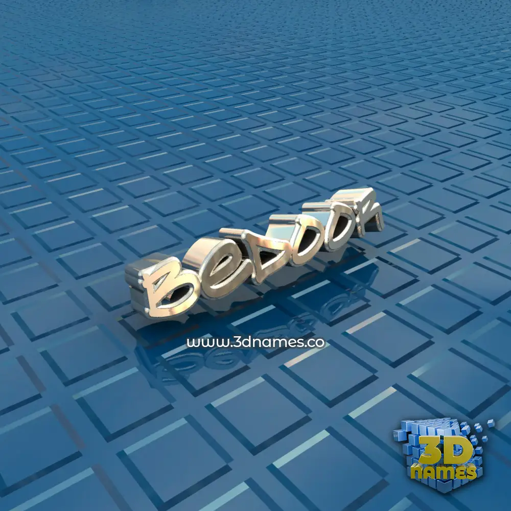 bedoor in Blue Bling style - 3D name wallpaper