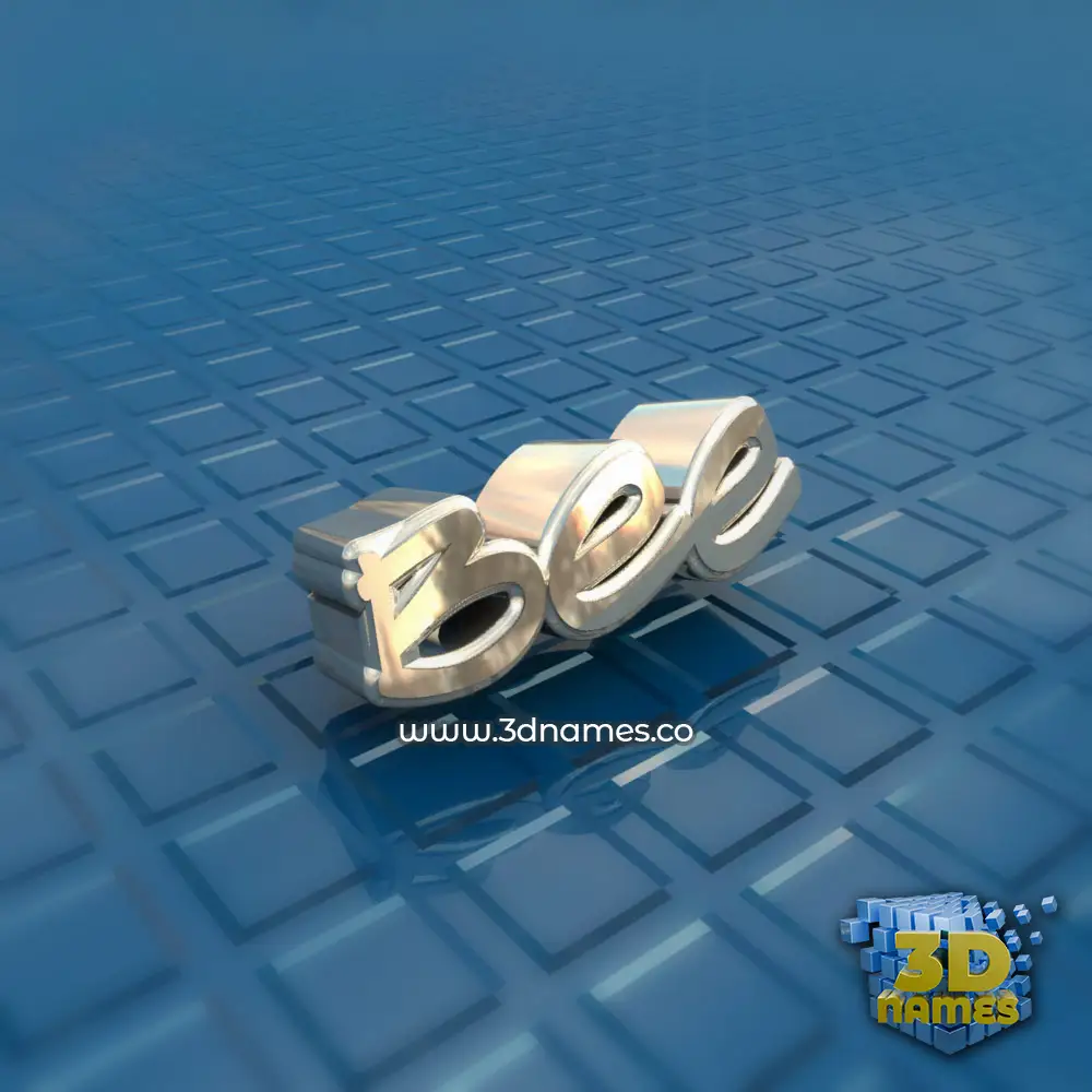bee in Blue Bling style - 3D name wallpaper